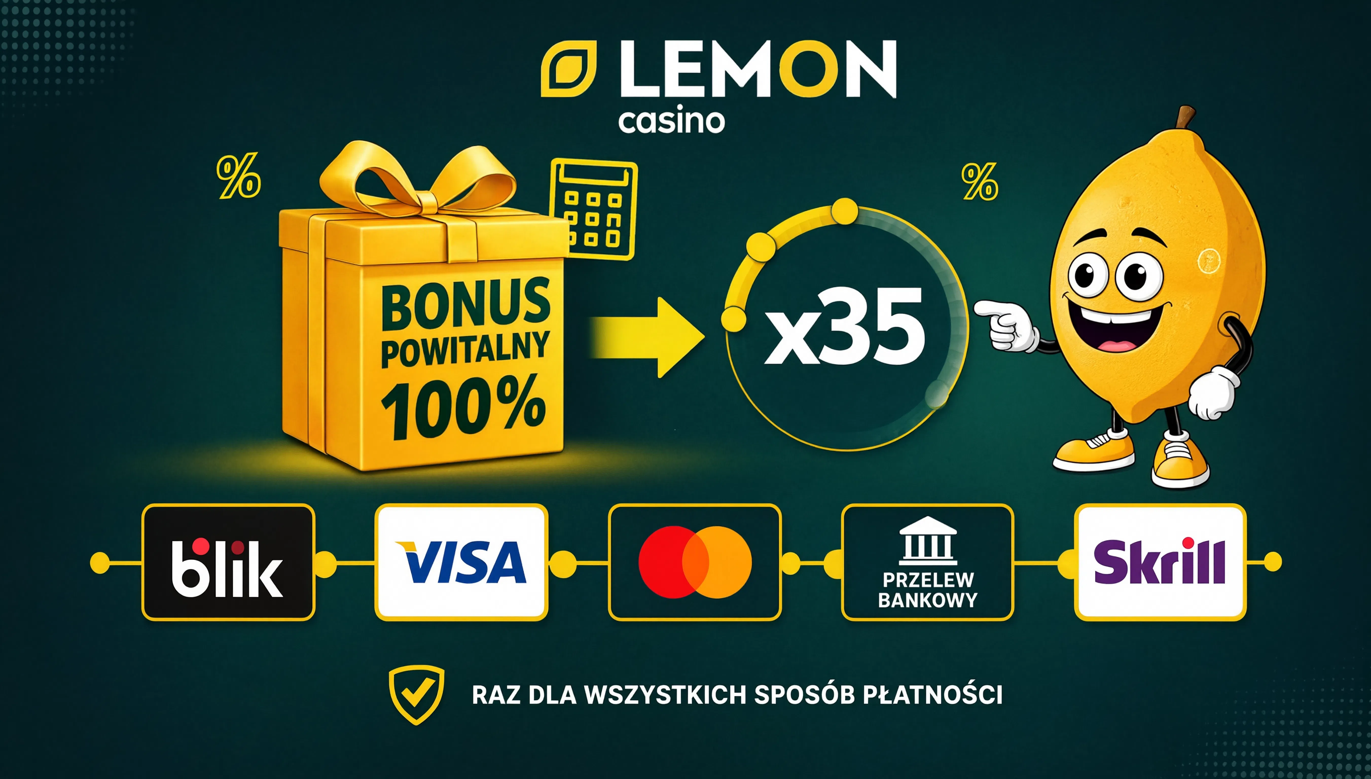 Bonus powitalny Lemon Casino i warunki obrotu bez Paysafecard